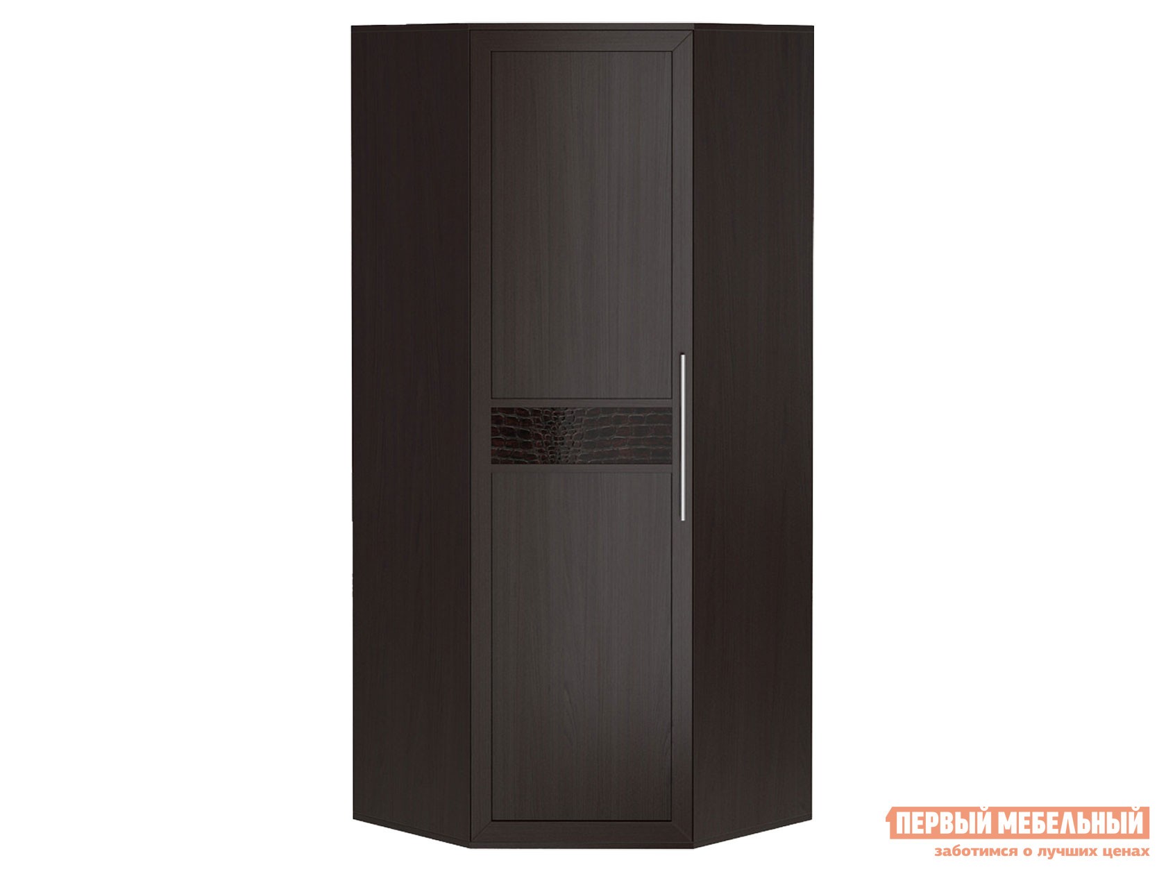 Распашной шкаф  Парма Венге / Искусственная кожа caiman