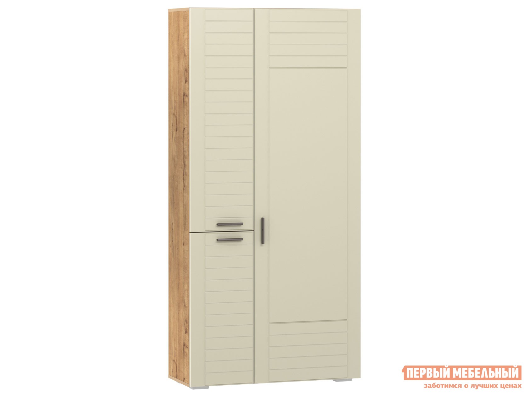 Распашной шкаф  Ливорно Дуб бунратти / Софт панакота, Без зеркала