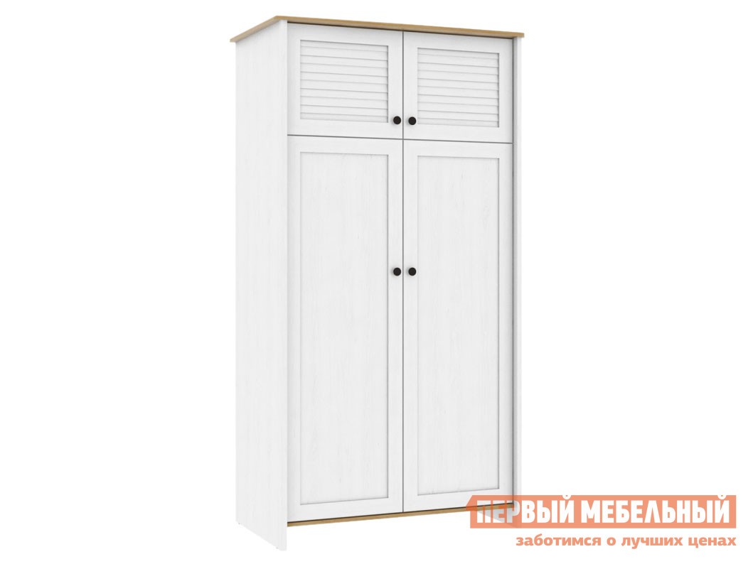 Распашной шкаф  Тифани Дуб небраска / Белая сосна 1