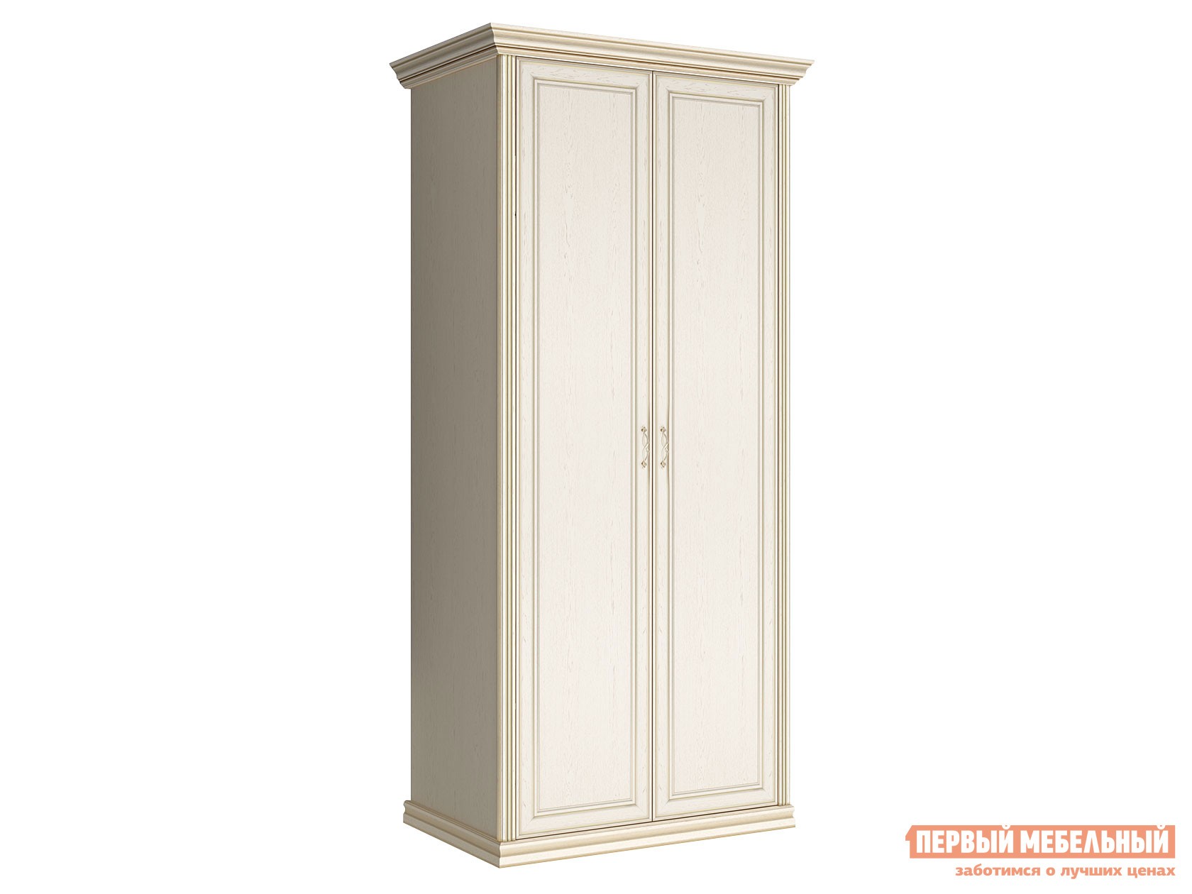Распашной шкаф  Венето Дуб молочный, Без дополнительных полок