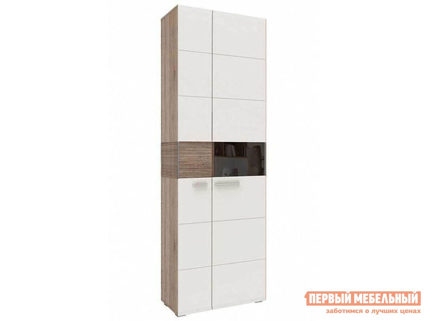 Распашной шкаф  Мишель-1 Дуб Сонома трюфель / Латте