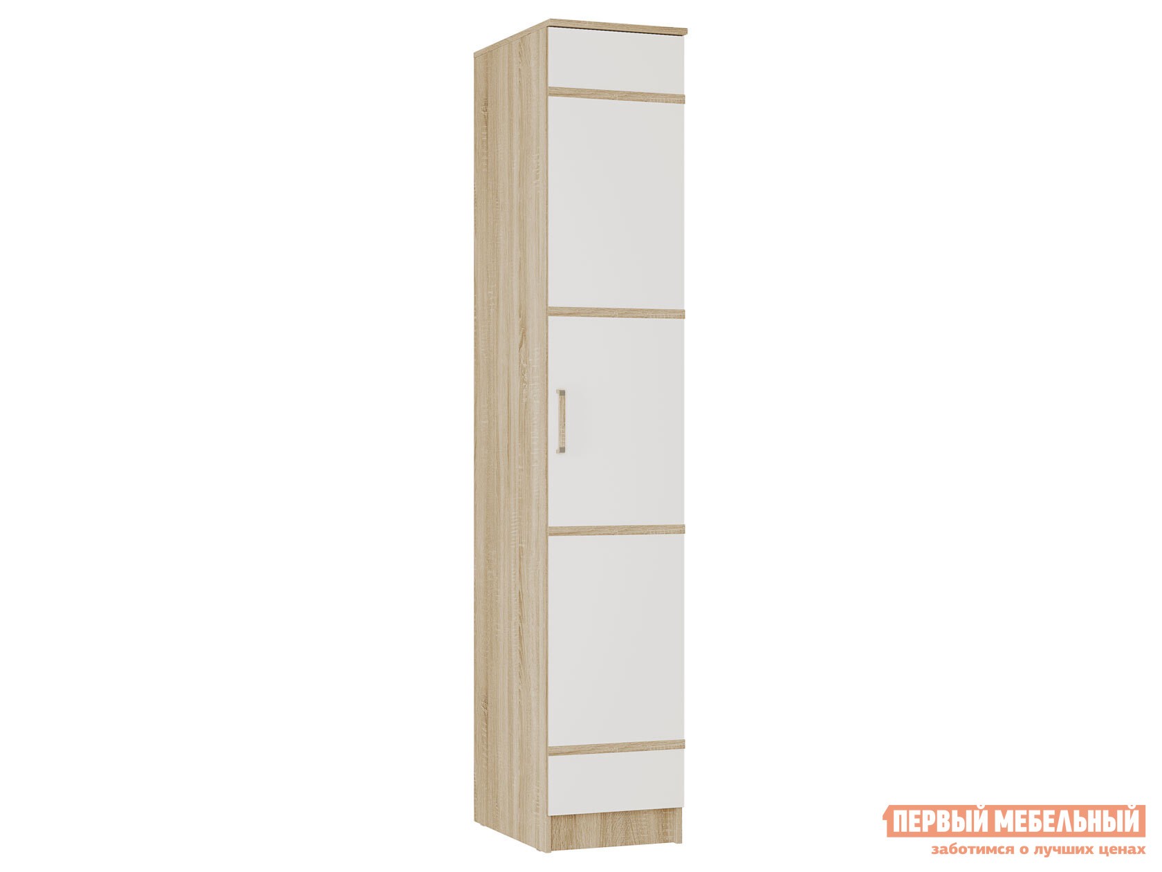 Распашной шкаф  Сакура Дуб Сонома / Белый