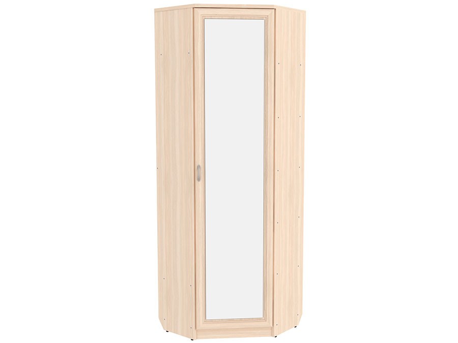 Распашной шкаф  Мерлен Молочный дуб, С зеркалом