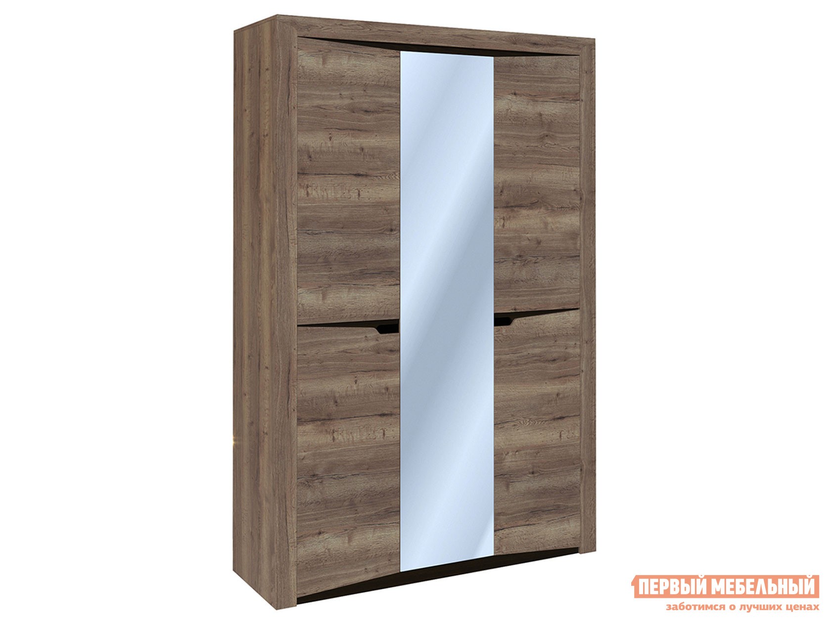 Распашной шкаф  Гарда-5 Дуб Галифакс Табак, С узкими полками, 2300 мм