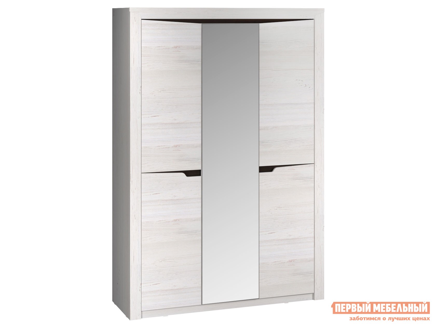 Распашной шкаф  Гарда Дуб Винтерберг белый, С узкими полками, 2200 мм