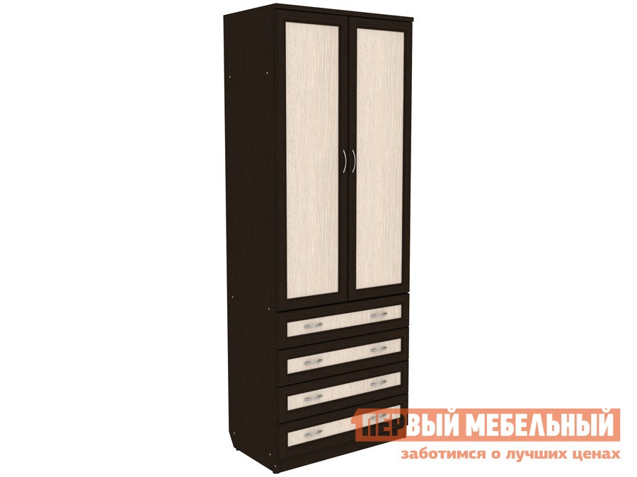 Распашной шкаф  Мерлен 103 Венге / Дуб Атланта