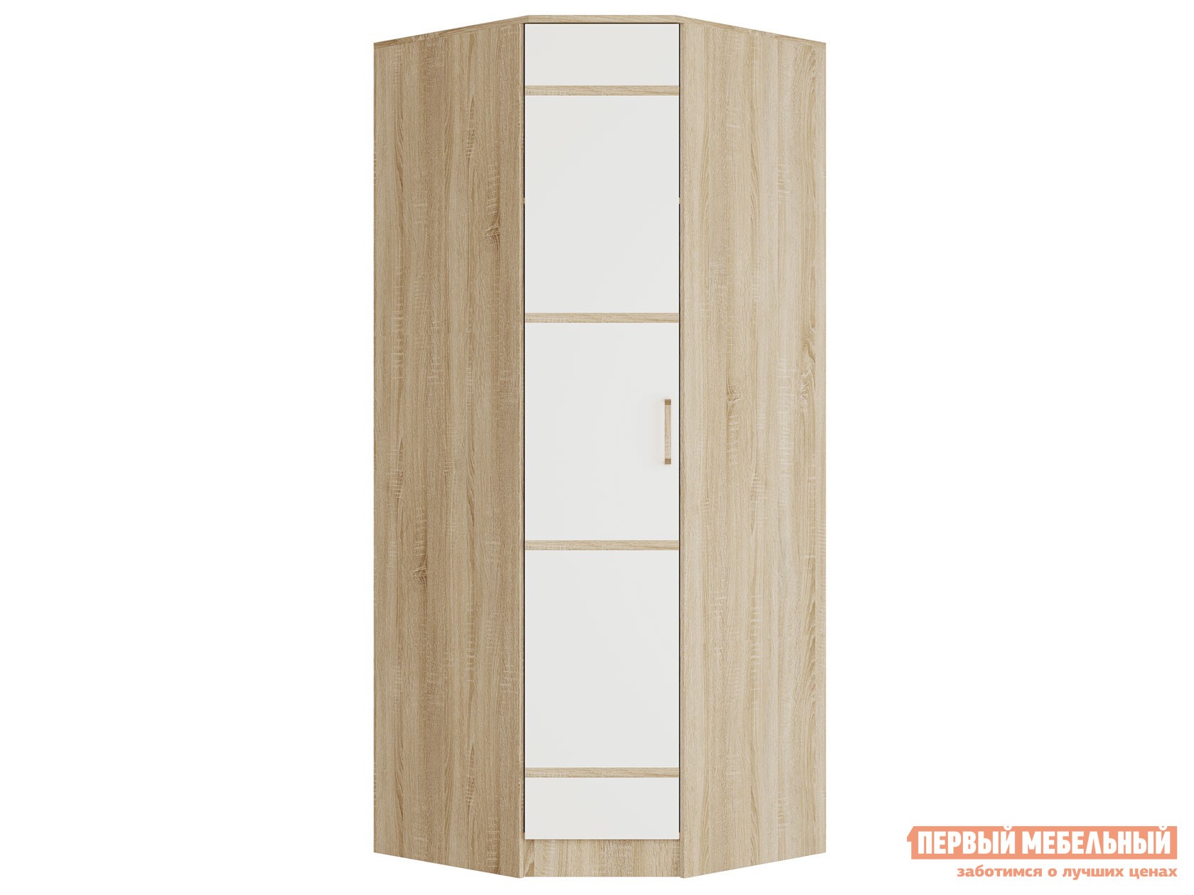 Распашной шкаф  Сакура Дуб Сонома / Белый