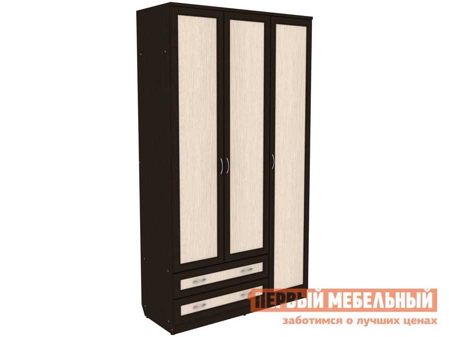 Распашной шкаф  Мерлен 114 Венге / Дуб Атланта