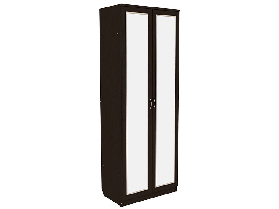 Распашной шкаф  Мерлен 100 Венге / Дуб Атланта, С зеркалом