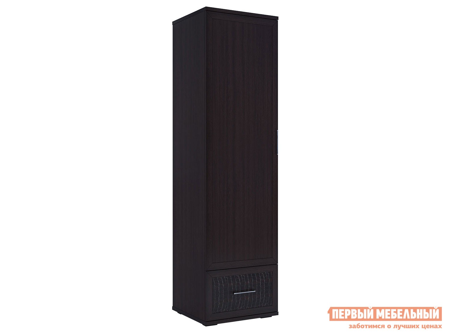 Распашной шкаф  Парма Люкс Венге / Искусственная кожа caiman, Стандарт