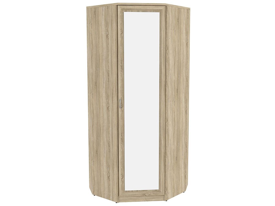 Распашной шкаф  Мерлен 400 Дуб Сонома, С зеркалом