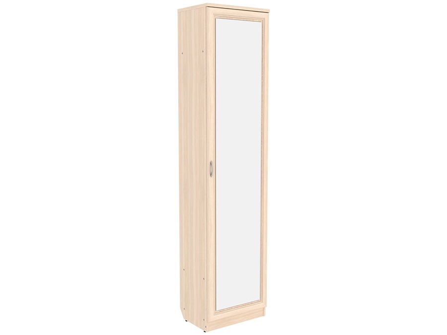 Распашной шкаф  Мерлен Молочный дуб, С зеркалом