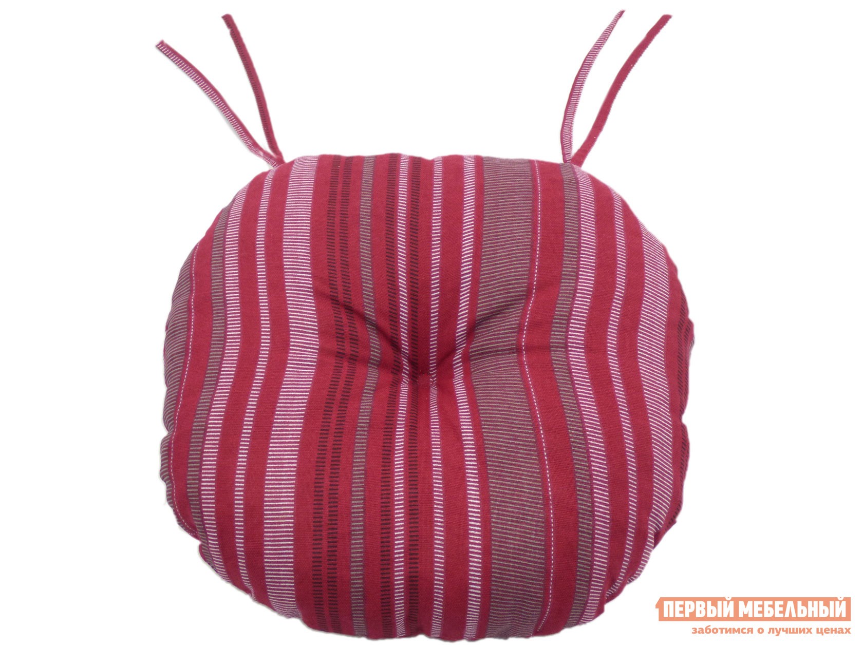 Подушка на стул  Крыжовник Бордовая полоска
