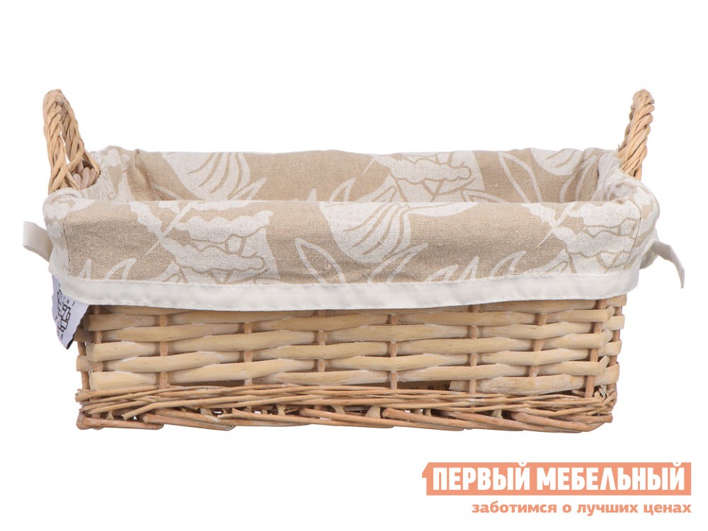 Корзина для хранения  Пальмовый лист Ивовая лоза / Пальмовый лист, ткань, M