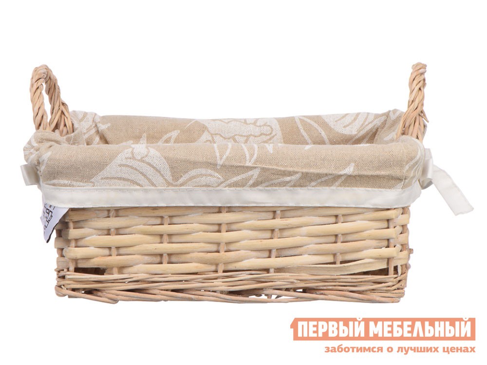 Корзина для хранения  Пальмовый лист Ивовая лоза / Пальмовый лист, ткань, S