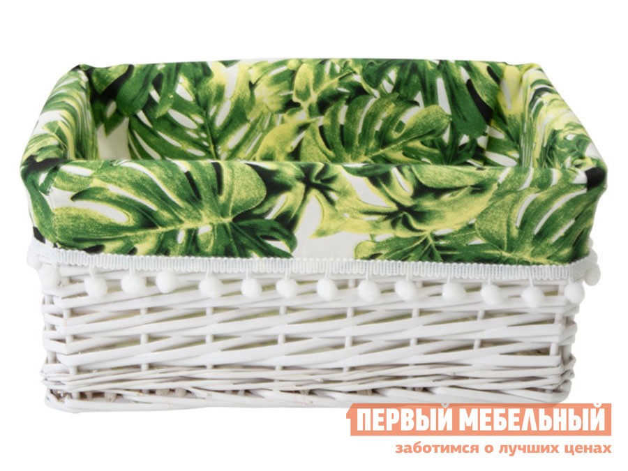 Корзина для хранения  Тропики Ивовая лоза / Тропики, ткань, M