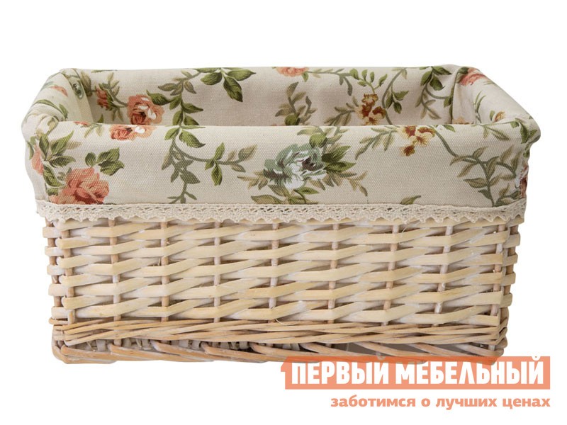 Корзина для хранения  Розы Ивовая лоза / Розы, ткань, S
