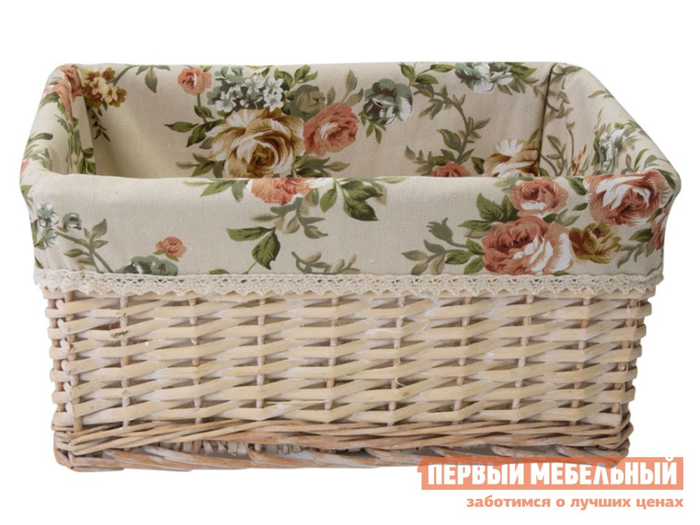 Корзина для хранения  Розы Ивовая лоза / Розы, ткань, M