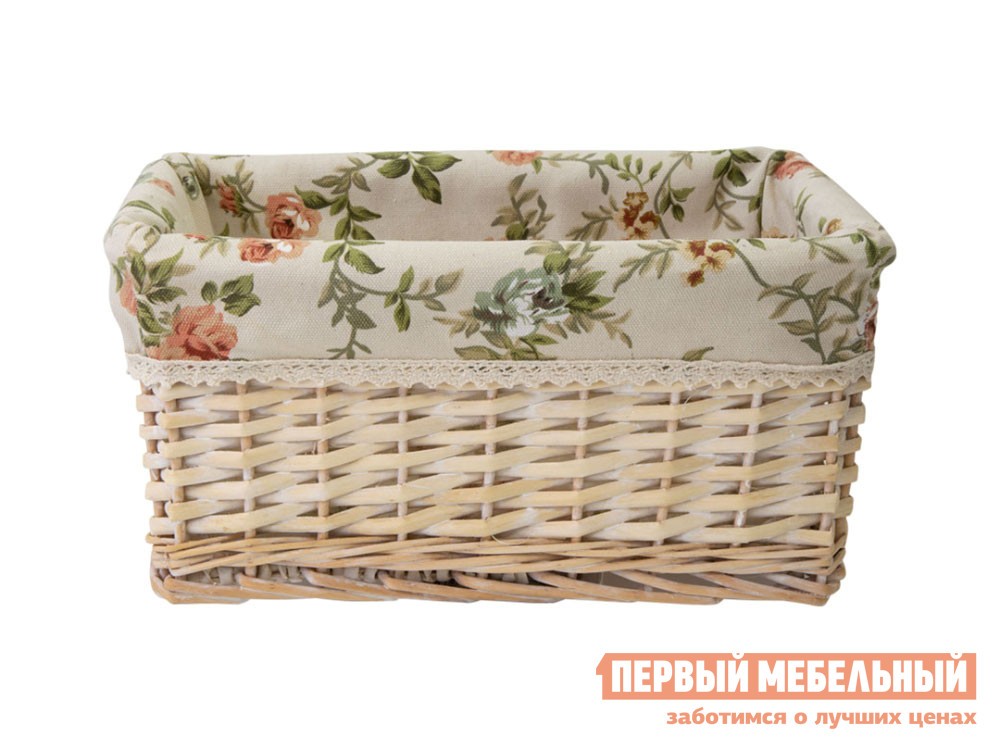 Корзина для хранения  Розы Ивовая лоза / Розы, ткань, XS