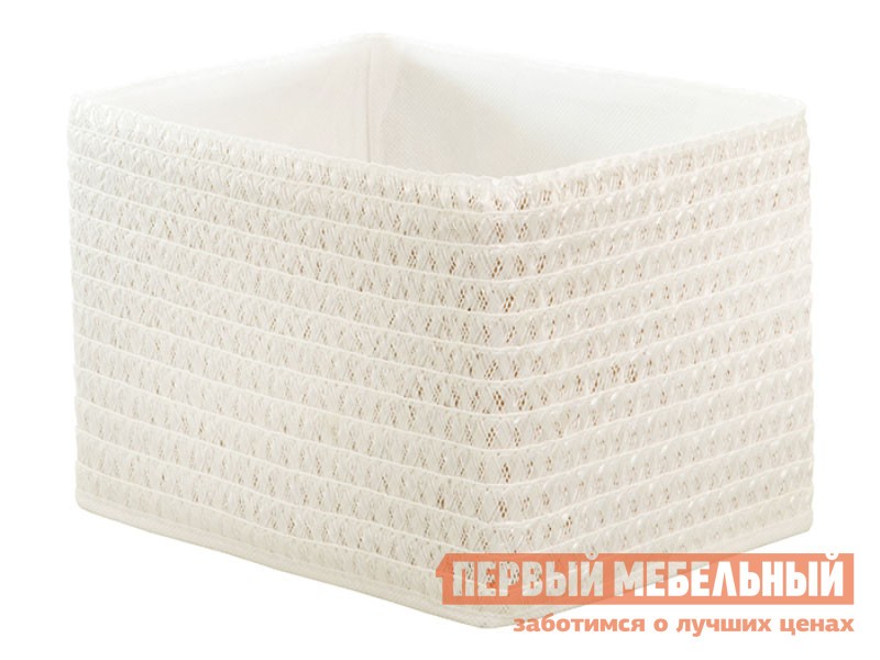 Корзина для хранения  Орнамент Белый, полипропилен / Белый, ткань