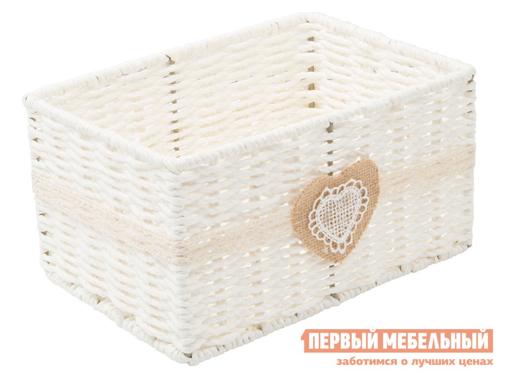 Корзина для хранения  Сердечко Сердечко, бумажная лента, S