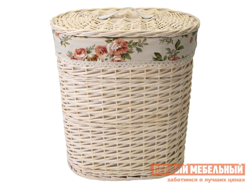 Корзина для хранения  Розы Ивовая лоза / Розы, ткань, M