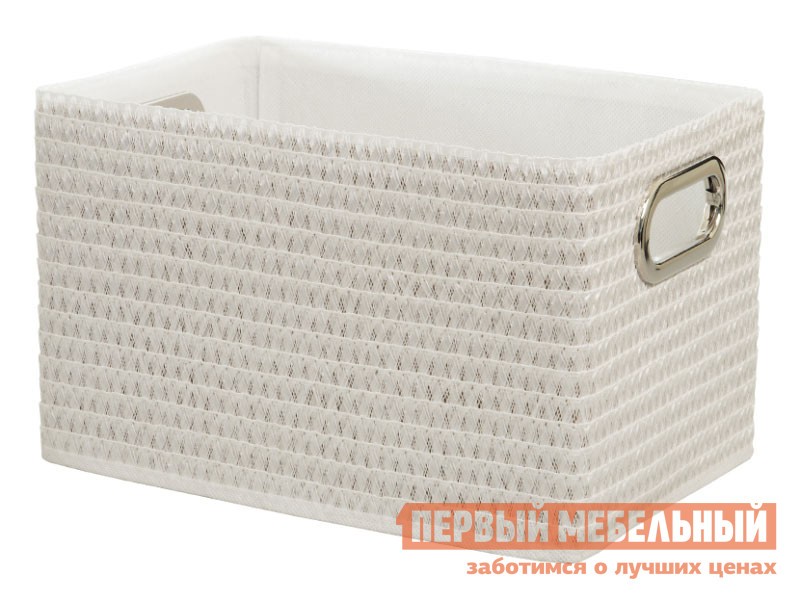 Корзина для хранения  Орнамент Белый, полипропилен / Белый, ткань