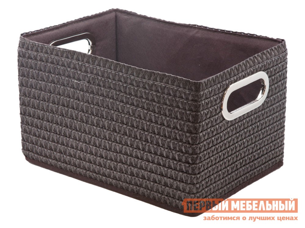 Корзина для хранения  Плетение Коричневый, полипропилен / Коричневый, ткань