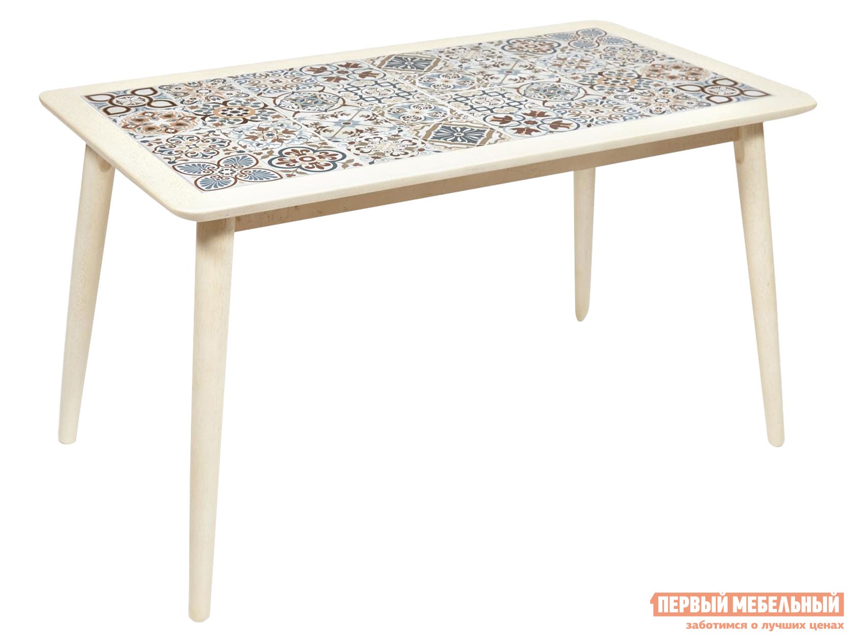 Кухонный стол  Tanger СТ 3052 Античный белый / Плитка марокко