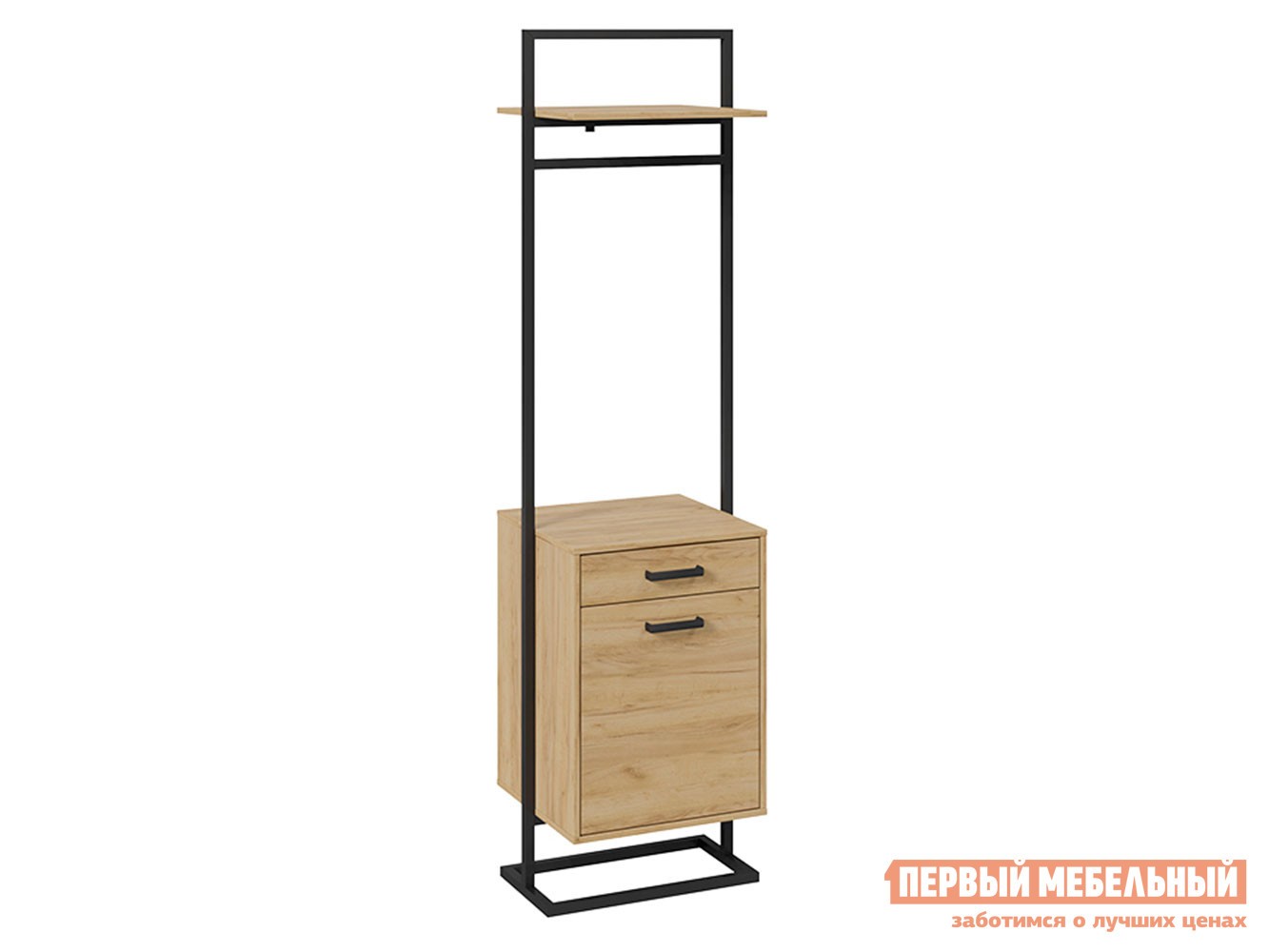 Прихожая  Лофт Черный / Дуб Крафт золотой