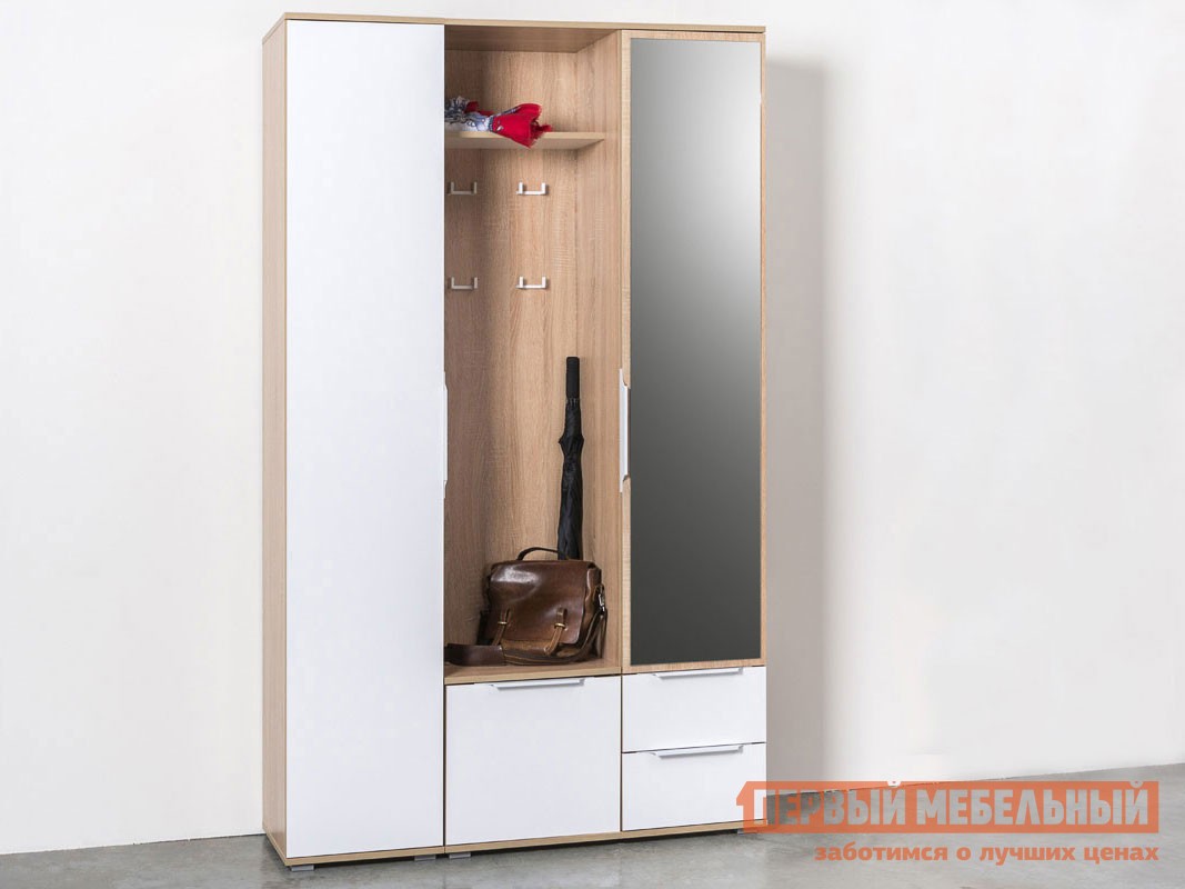 Прихожая  Куба Дуб Сонома / Белый