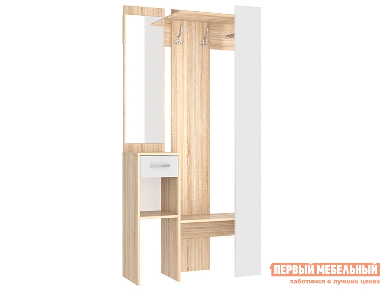 Прихожая  Слава Дуб Сонома / Белый