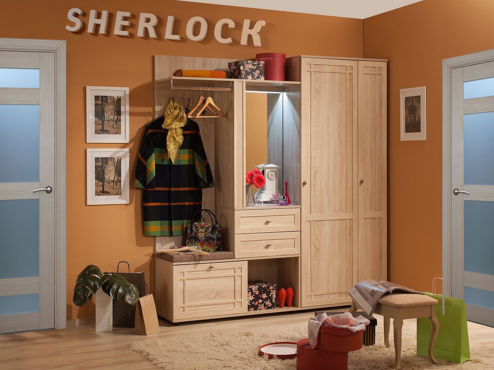 Прихожая  Шерлок Дуб Сонома, Правая