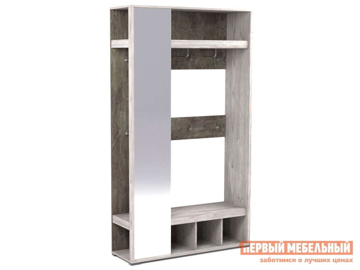 Прихожая  Денвер Риббек серый / Камень темный