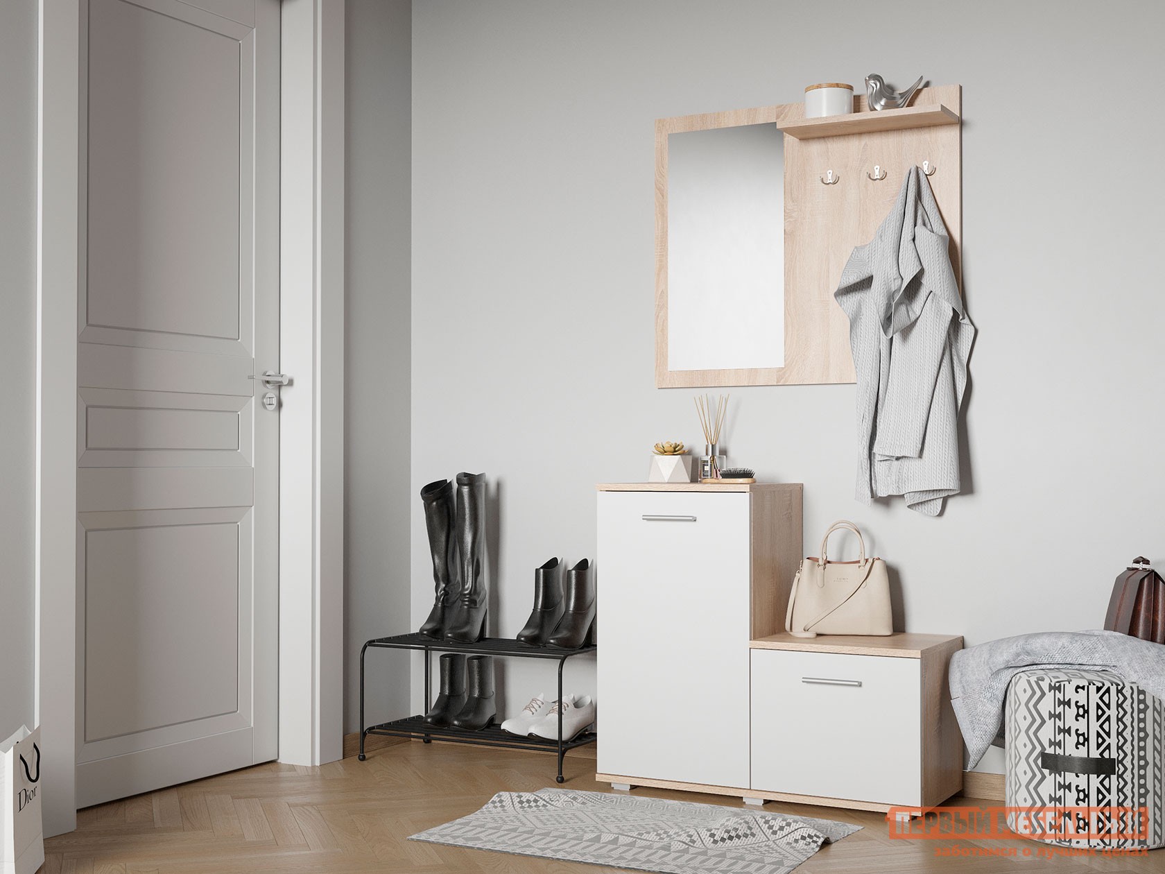 Прихожая  Фан Дуб Сонома / Белый