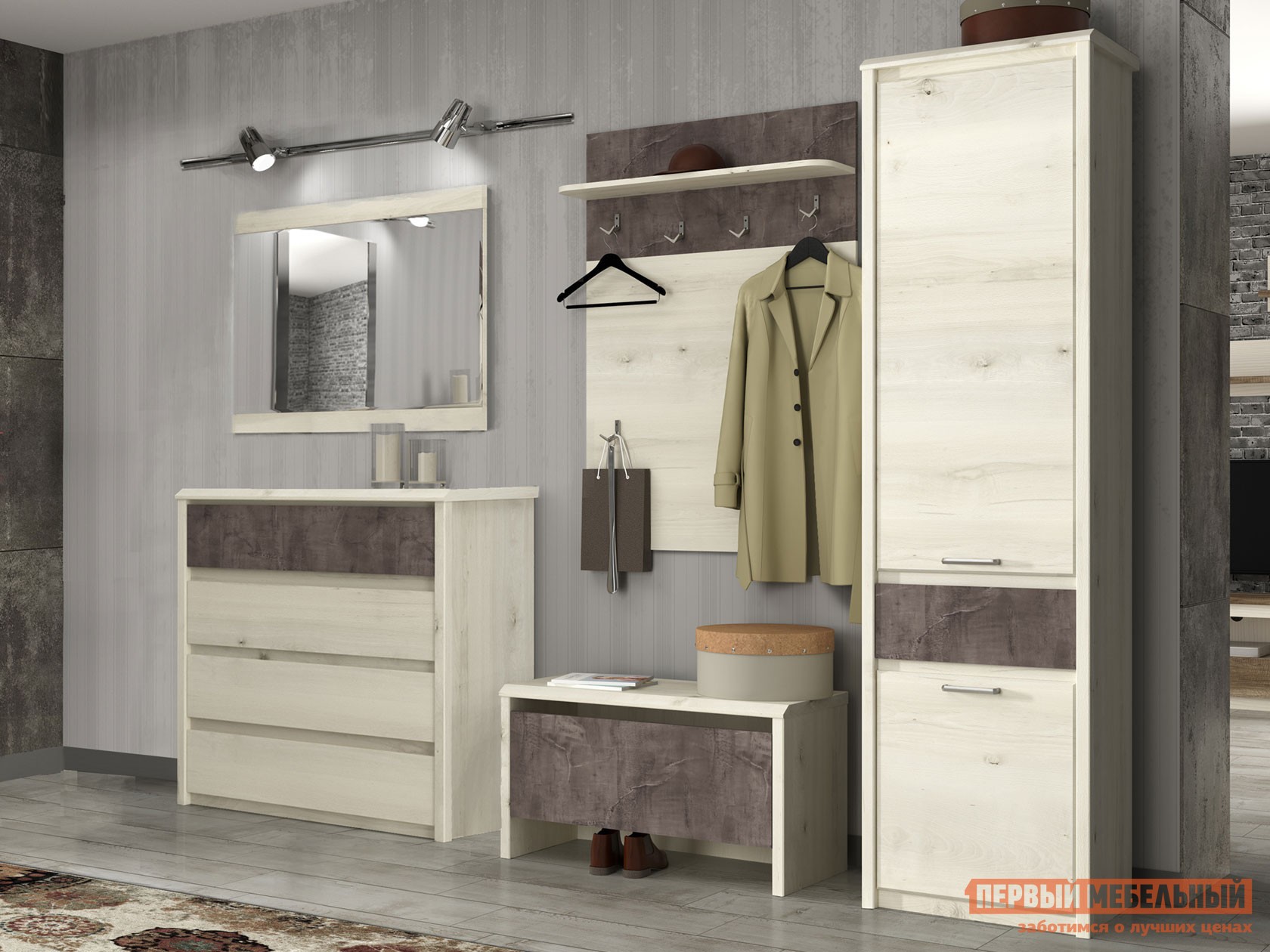 Прихожая  Бьерк Ольха полярная / Оникс