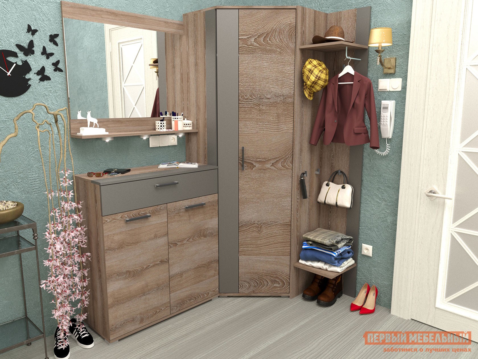 Прихожая  Ханна Ясень Таормино / Серый