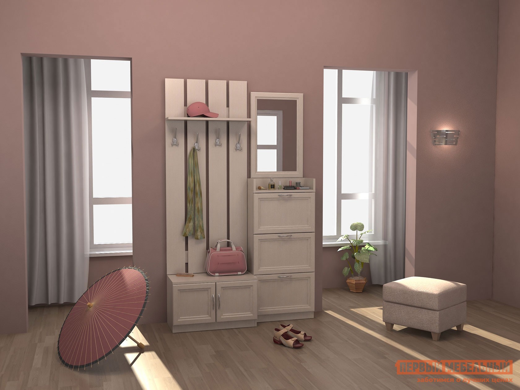 Прихожая  Мерлен Молочный дуб