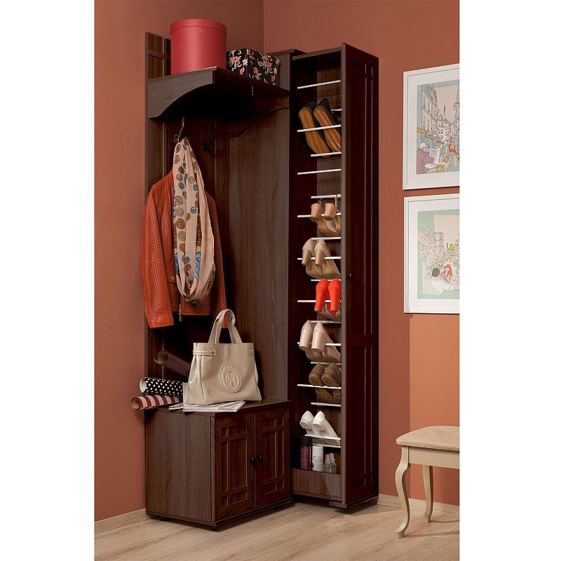 Прихожая  Шерлок Орех Шоколадный, Левая