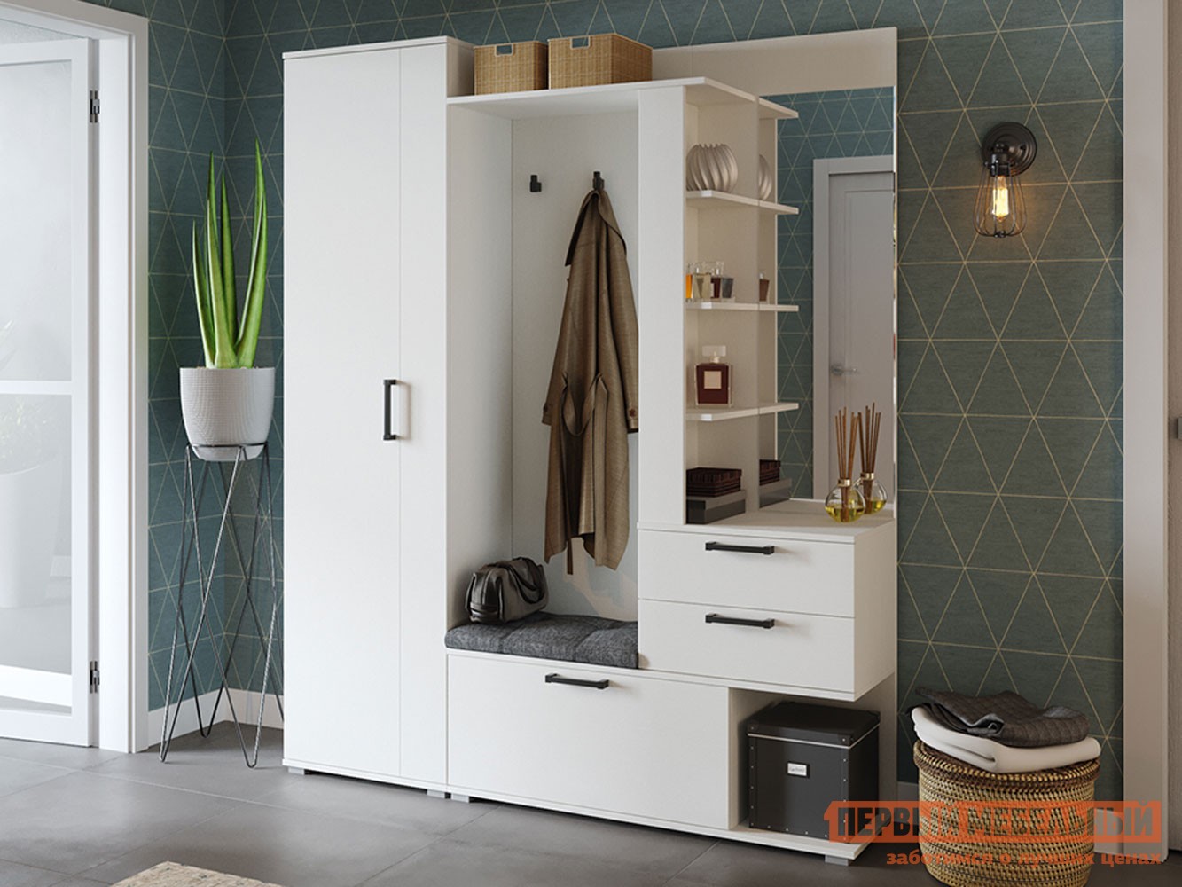 Прихожая  Эрика Белый ясень