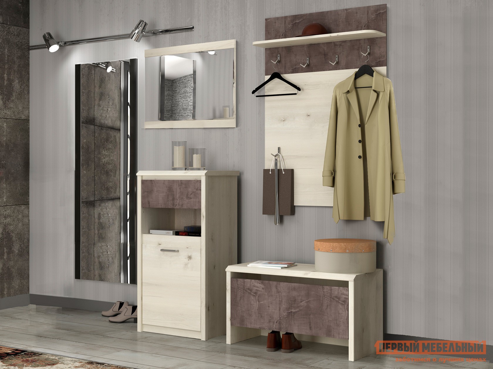 Прихожая  Бьерк Ольха полярная / Оникс