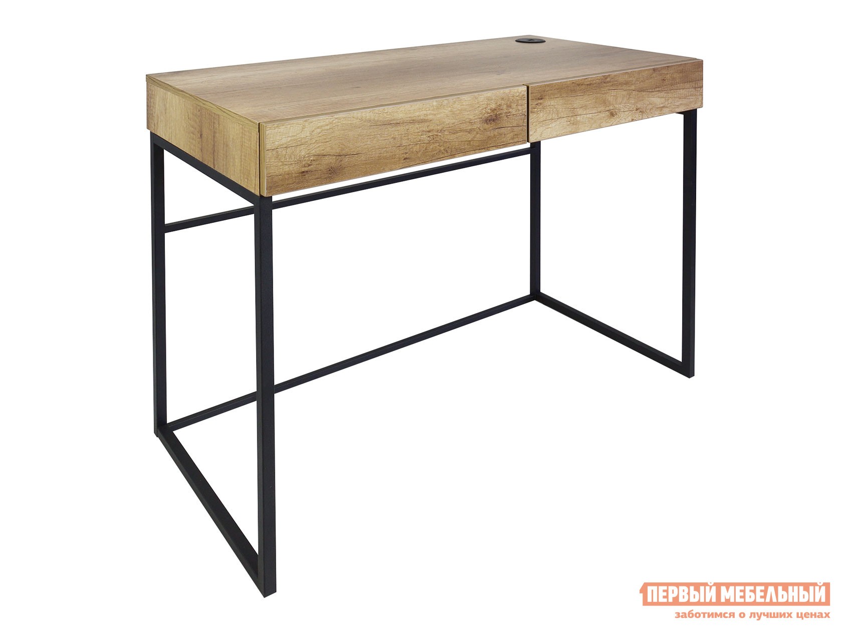 Письменный стол  MD 708 Дуб Каньон / Черный, металл