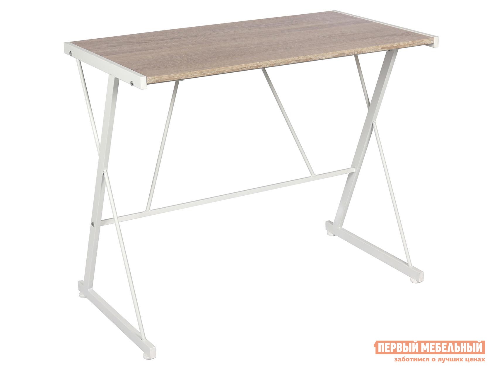 Письменный стол  WD-09 Дуб / Белый, металл