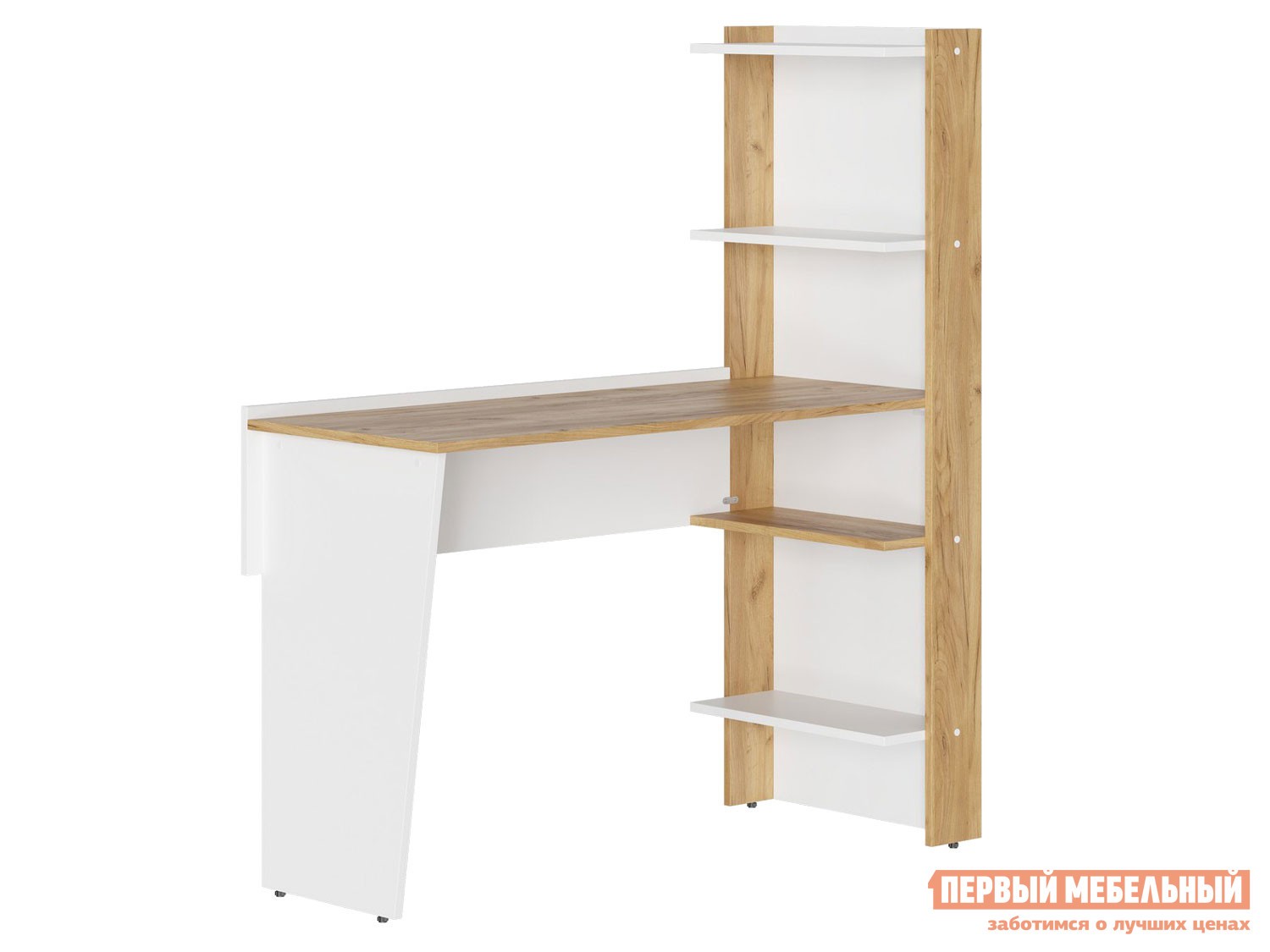 Письменный стол  СП-001 Белый / Дуб Крафт золотой