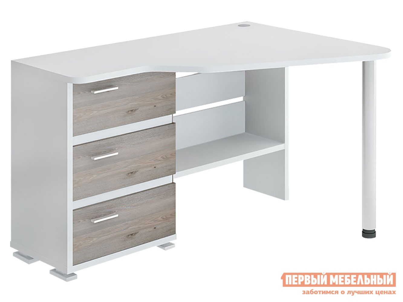 Письменный стол  СР-322С Белый / Нельсон, Правая
