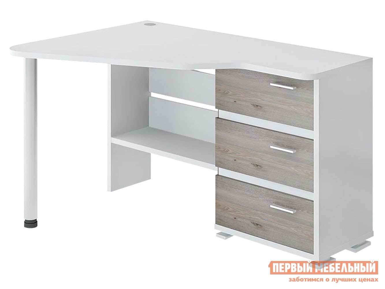 Письменный стол  СР-322С Белый / Нельсон, Левая