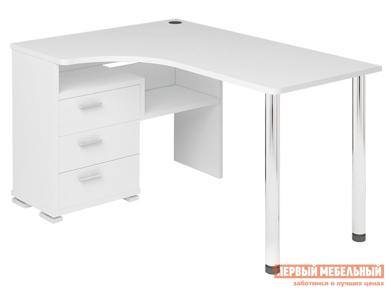 Компьютерный стол  СР-132С Белый, Цвет, Левая, 1400 мм