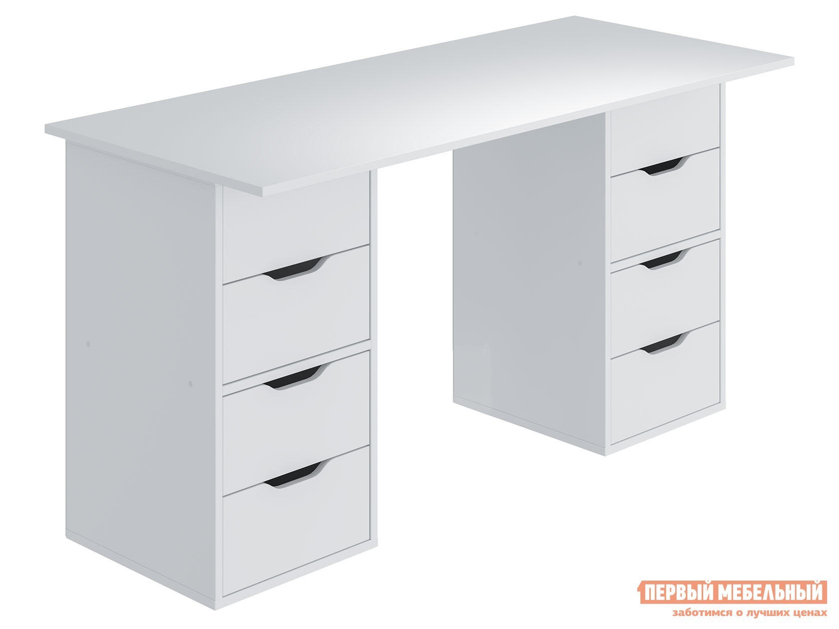 Письменный стол  Юнит Белый, 2 тумбы