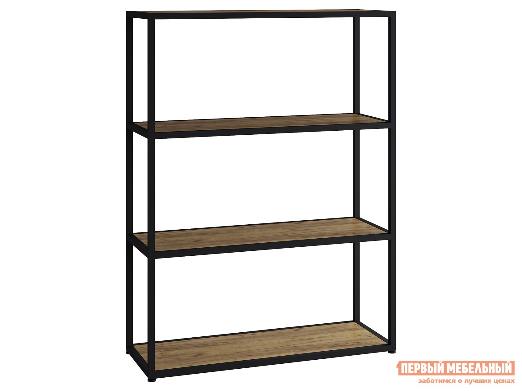 Стеллаж  Лофт 4 Крафт / Черный, металл