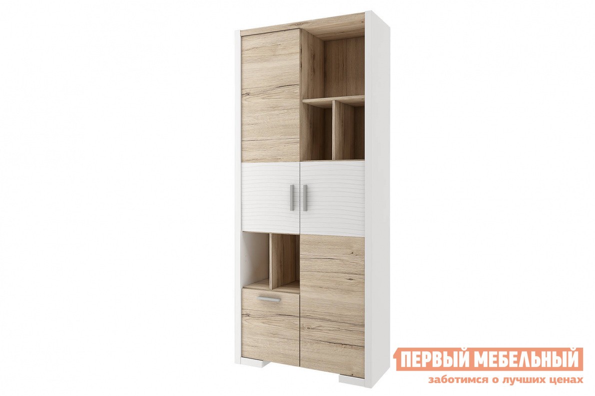 Стеллаж  Оксфорд Дуб Санремо / Белый